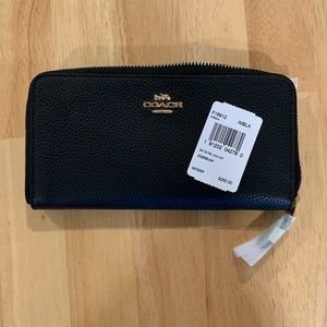 Coach black leather wallet